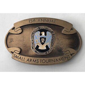 Department of Energy 15th Annual Small Arms Tournament Solid Bronze Belt Buckle